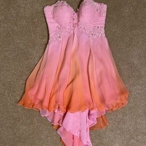 Ombré Sherri Hill High Low Dress